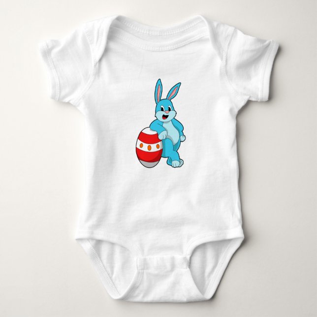 Rabbit with Easter egg Baby Bodysuit (Front)