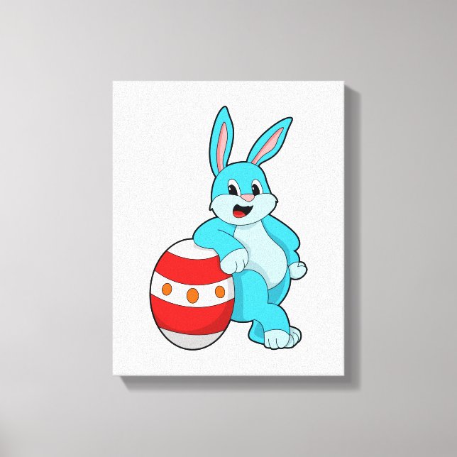 Rabbit with Easter egg Canvas Print (Front)
