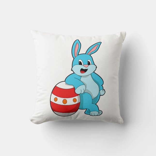 Rabbit with Easter egg Cushion (Front)