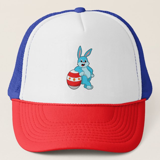 Rabbit with Easter egg Trucker Hat (Front)