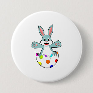 Rabbit with Egg 7.5 Cm Round Badge