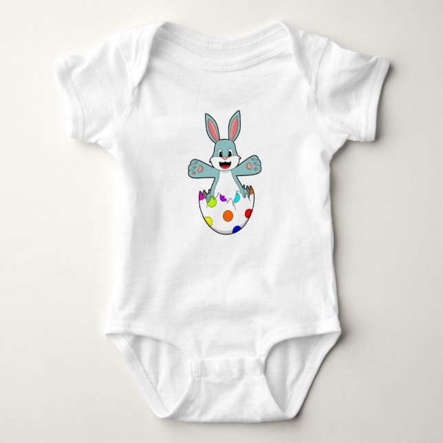Rabbit with Egg Baby Bodysuit (Front)