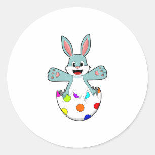 Rabbit with Egg Classic Round Sticker