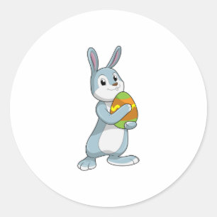 Rabbit with Egg Classic Round Sticker