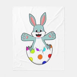 Rabbit with Egg Fleece Blanket