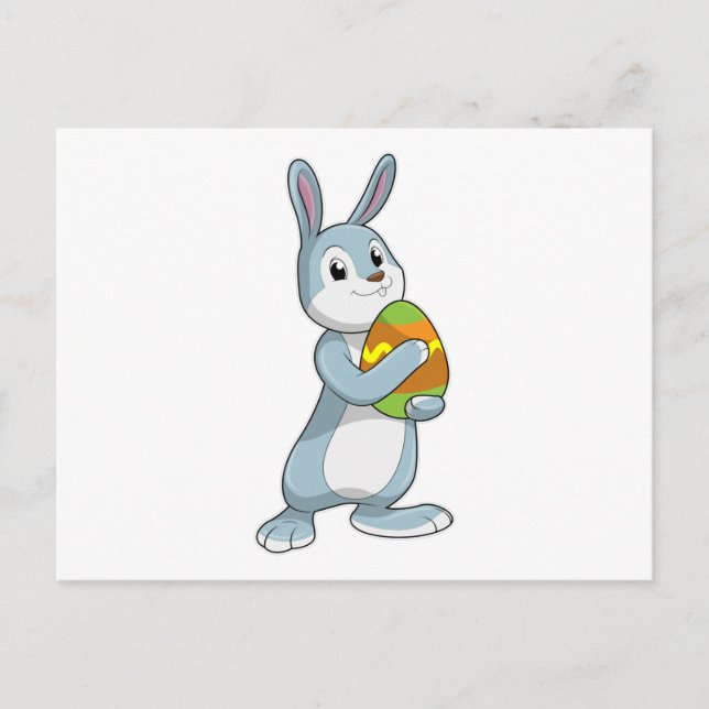 Rabbit with Egg Postcard (Front)