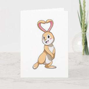 Rabbit with Heart Card