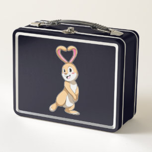 Rabbit with Heart Metal Lunch Box