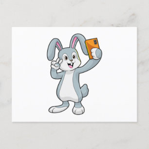 Rabbit with Mobile Postcard