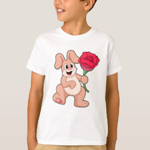 Rabbit with red Rose T-Shirt