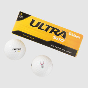 Rabbit with ribbon golf balls