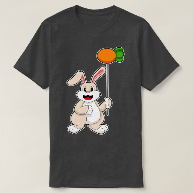 Rabbit with rot as Balloon T-Shirt (Design Front)