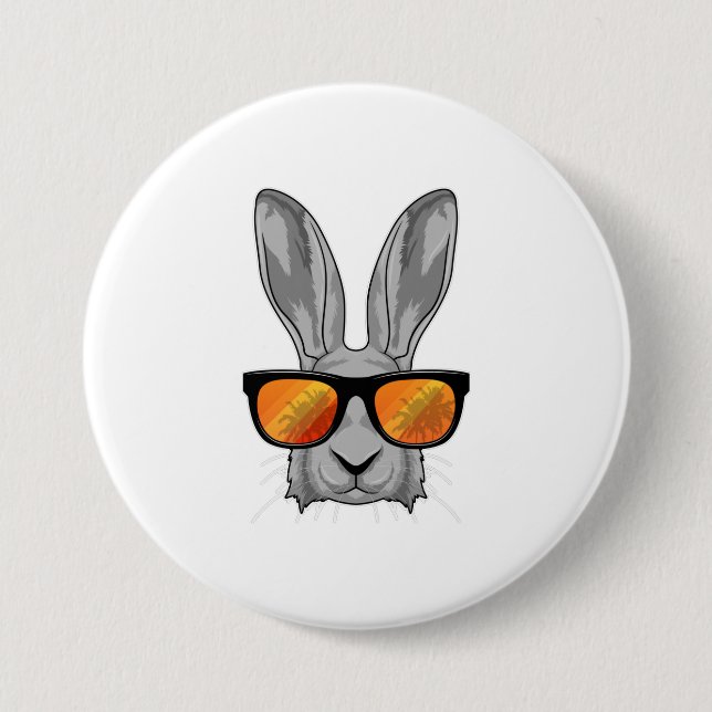 Rabbit with Sunglasses 7.5 Cm Round Badge (Front)