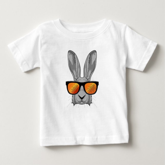 Rabbit with Sunglasses Baby T-Shirt (Front)