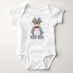 Rabbit with Sunglasses & Tie Baby Bodysuit