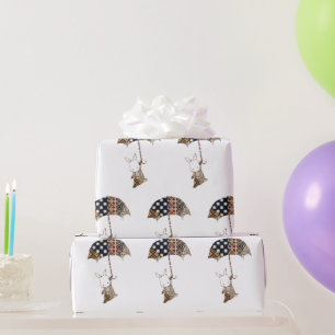 Rabbit With Umbrella Wrapping Paper