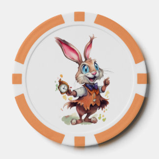 Rabbit with Watch Poker Chips