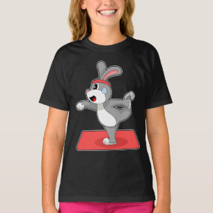 Rabbit Yoga Fitness Gymnastics T-Shirt