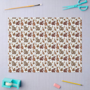 Rabbits and Bunnies Tissue Paper for Easter