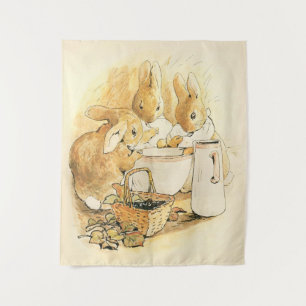 Rabbits and Milk Pudding by Beatrix Potter Tapestry