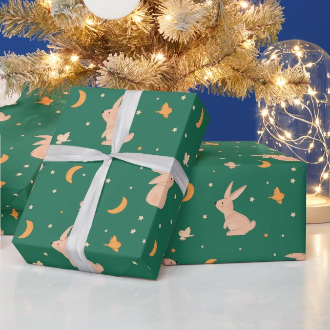 Rabbits and The Moon Wrapping Paper (Holidays)