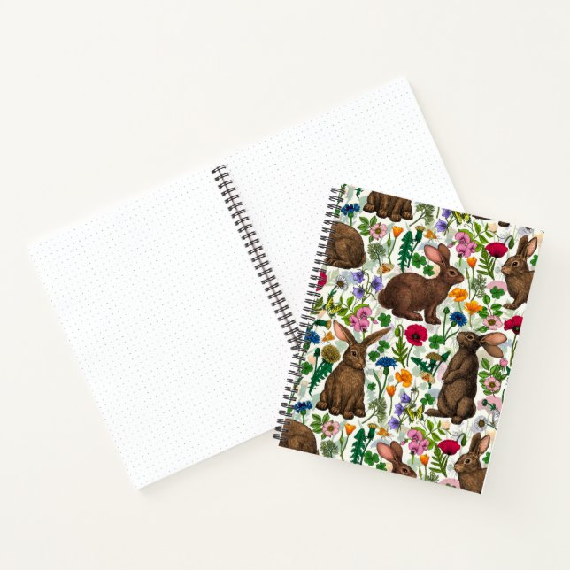 Rabbits and wildflowers notebook (Inside)