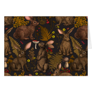 Rabbits and woodland flora