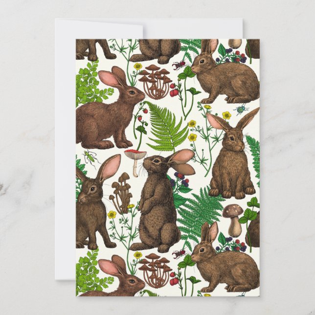 Rabbits and woodland flora 4 (Front)