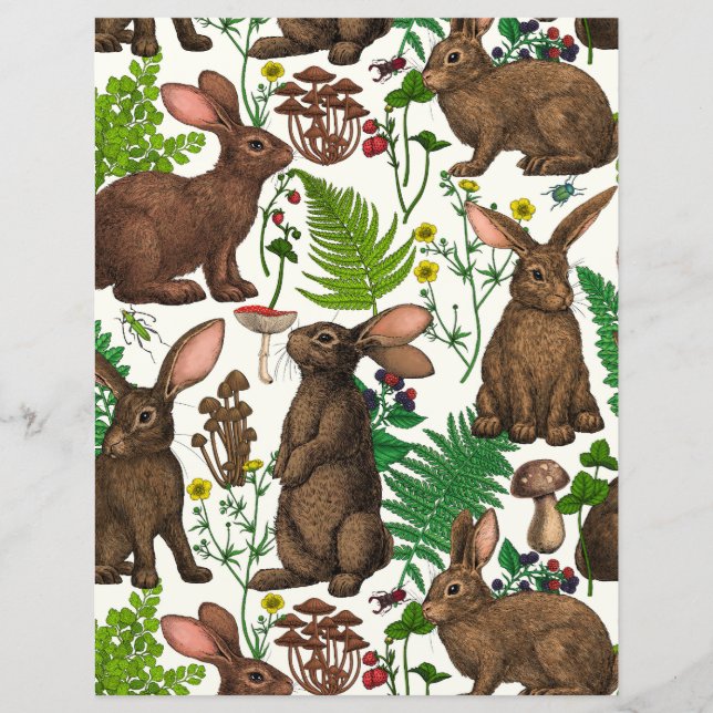 Rabbits and woodland flora 4 (Front)