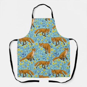 Rabbits and woodland flora apron