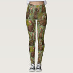 Rabbits and woodland flora Leggings<br><div class="desc">Hand-drawn rabbits and woodland flora ferns mushrooms and beriies and bugs</div>