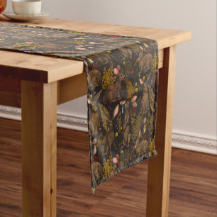 Rabbits and woodland flora Tablecloth