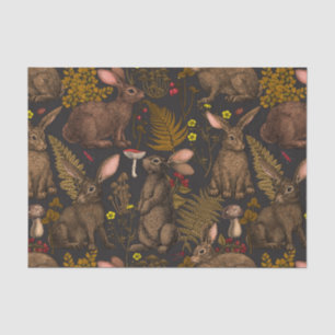 Rabbits and woodland flora Tissue Paper