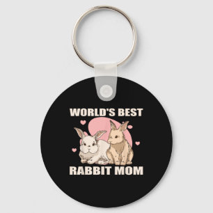 Rabbits Animal Bunny Rabbit Mum Happy Easter Day O Key Ring