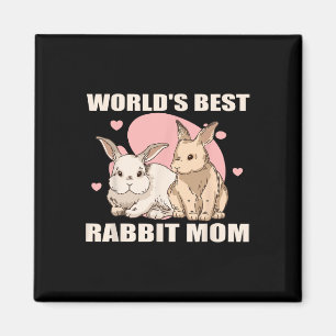 Rabbits Animal Bunny Rabbit Mum Happy Easter Day O Magnet