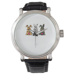 Rabbits Bunnies Leopard Camouflage Happy Easter Da Watch