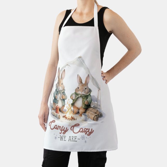 Rabbits Camping Comfy Cosy We Are Apron (Insitu)