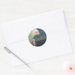 Rabbits Classic Round Sticker