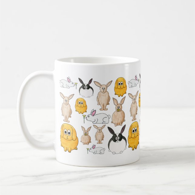 Rabbits. Coffee Mug (Left)