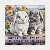 Rabbits Do Speak Lop Eared Bunny fridge