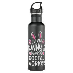Rabbits Every Bunnys Favourite Social Worker Cute  710 Ml Water Bottle