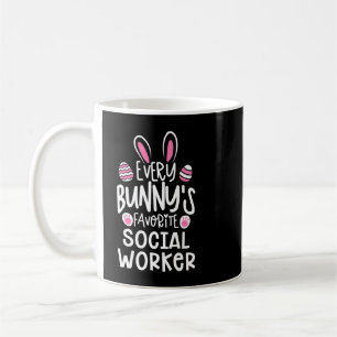 Rabbits Every Bunnys Favourite Social Worker Cute Coffee Mug
