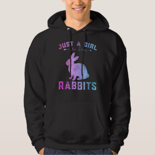 Rabbits Girls Just A Girl Who Loves Rabbits Hoodie