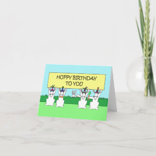 Rabbits Hoppy Birthday to You Card