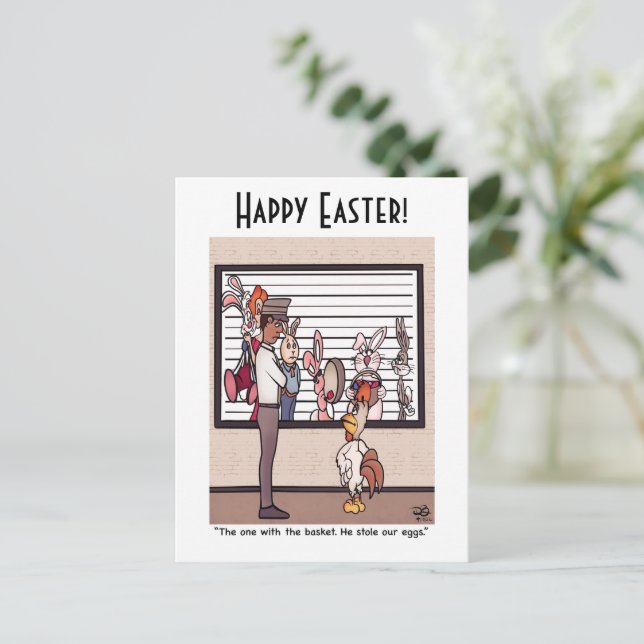 Rabbits In A Lineup Post Card (Standing Front)