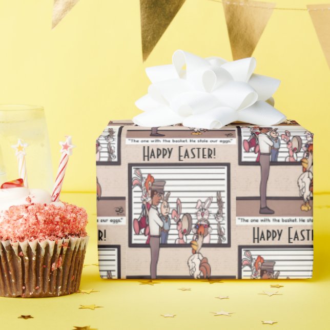 Rabbits In A Lineup Wrapping Paper (Birthday Party)