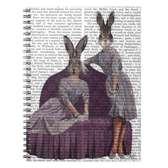 Rabbits in Purple.png Notebook (Front)