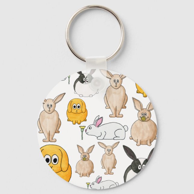 Rabbits. Key Ring (Front)