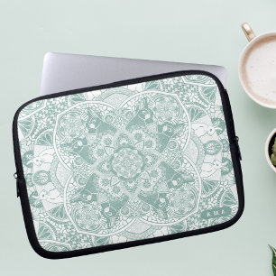 Rabbits Mandala Laptop Sleeve
