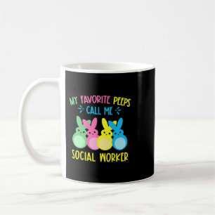 Rabbits My Favourite Bunnies Call Me Social Worker Coffee Mug